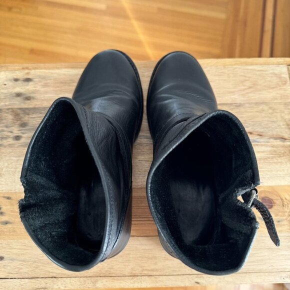 Ash Black Leather Double Silver Buckle Grunge Moto Ankle Boots US Size 8 / 39 - Picture 14 of 15